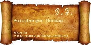 Veiszberger Herman névjegykártya
