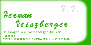 herman veiszberger business card